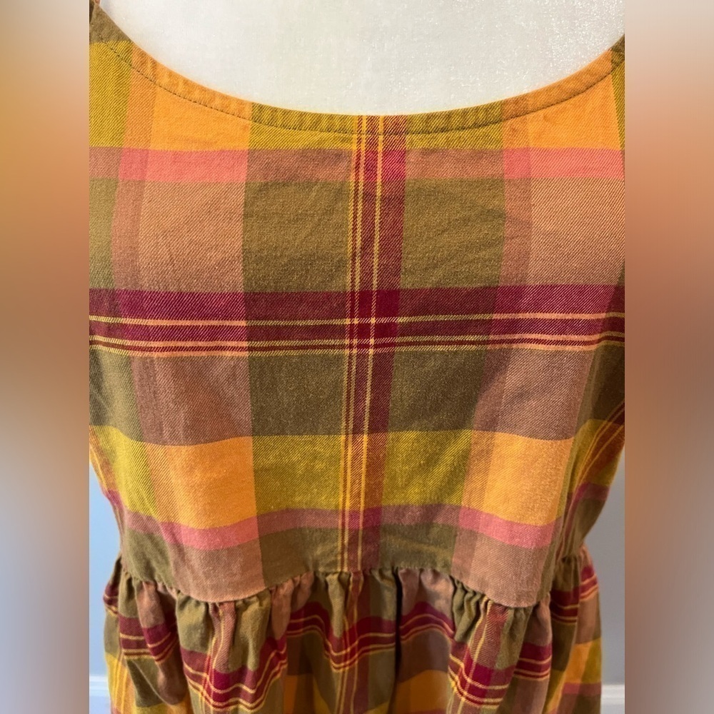 Madewell Plaid Babydoll Cami Dress size small - Picture 4 of 10